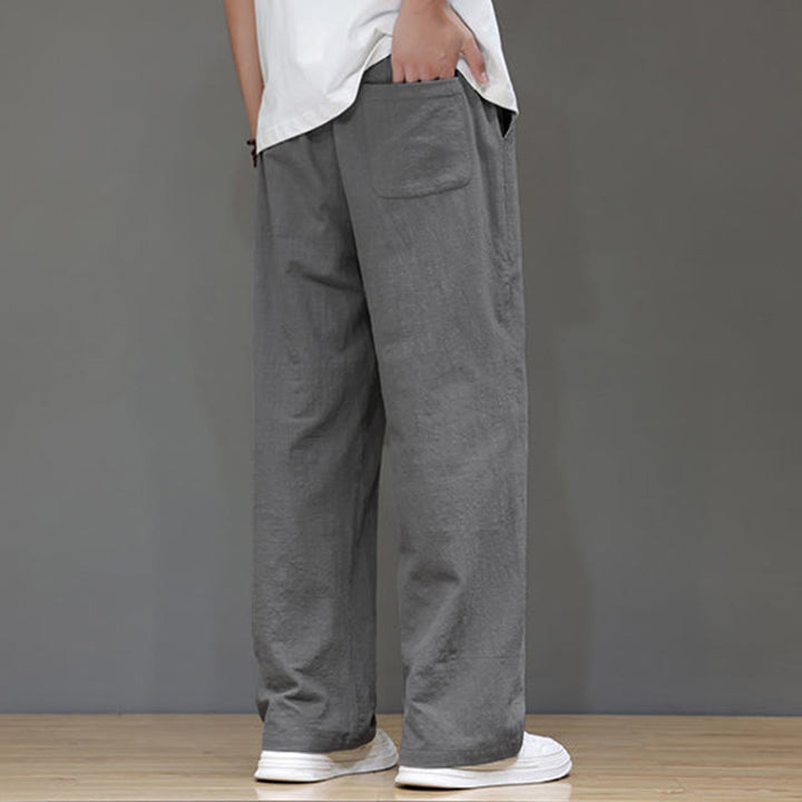 Buddha Stones Sommer-Herrenhose mit geradem Bein und Taschen - image 22