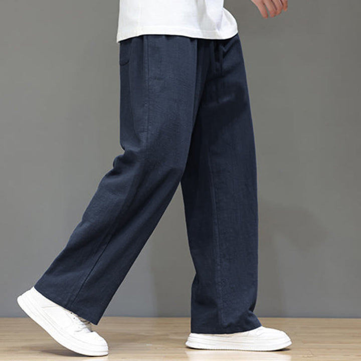 Buddha Stones Sommer-Herrenhose mit geradem Bein und Taschen - image 9