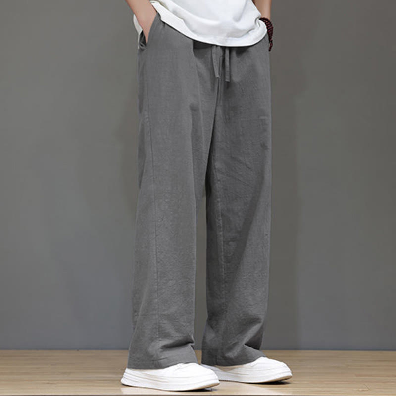 Buddha Stones Sommer-Herrenhose mit geradem Bein und Taschen - image 21