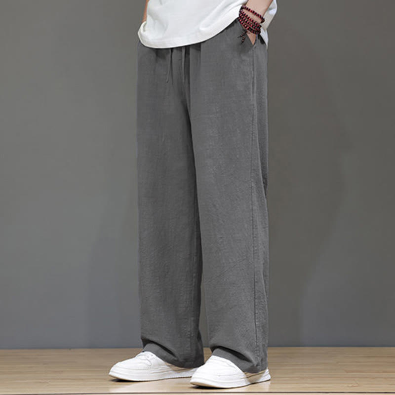 Buddha Stones Sommer-Herrenhose mit geradem Bein und Taschen - image 20