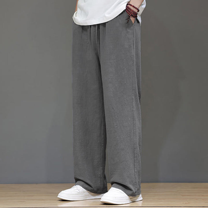 Buddha Stones Sommer-Herrenhose mit geradem Bein und Taschen - image 20