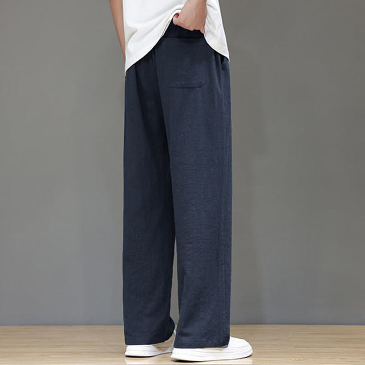 Buddha Stones Sommer-Herrenhose mit geradem Bein und Taschen - image 3