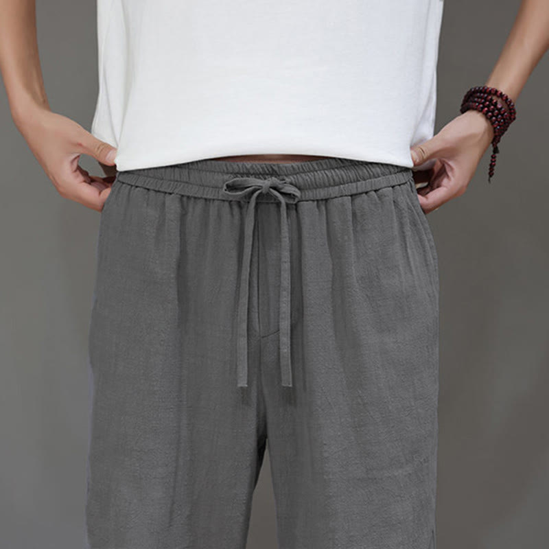 Buddha Stones Sommer-Herrenhose mit geradem Bein und Taschen - image 27