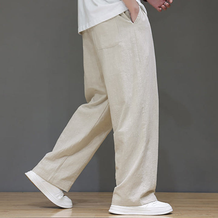 Buddha Stones Sommer-Herrenhose mit geradem Bein und Taschen - image 14