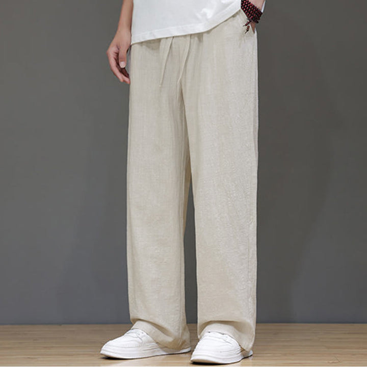 Buddha Stones Sommer-Herrenhose mit geradem Bein und Taschen - image 16
