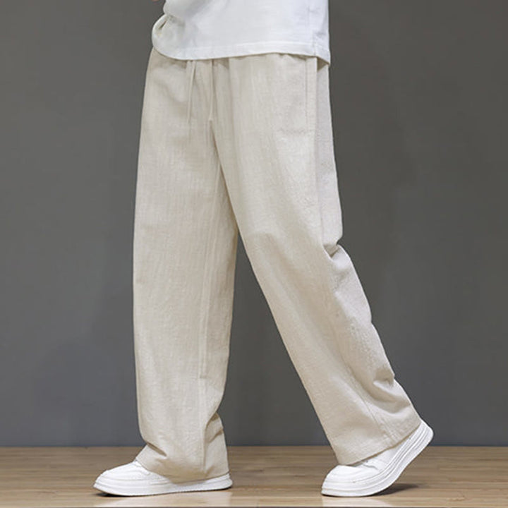 Buddha Stones Sommer-Herrenhose mit geradem Bein und Taschen - Leinen - US/ UK/AU46, EU56 (5XL) - image 11