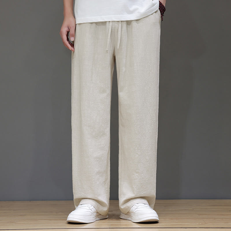 Buddha Stones Sommer-Herrenhose mit geradem Bein und Taschen - image 12