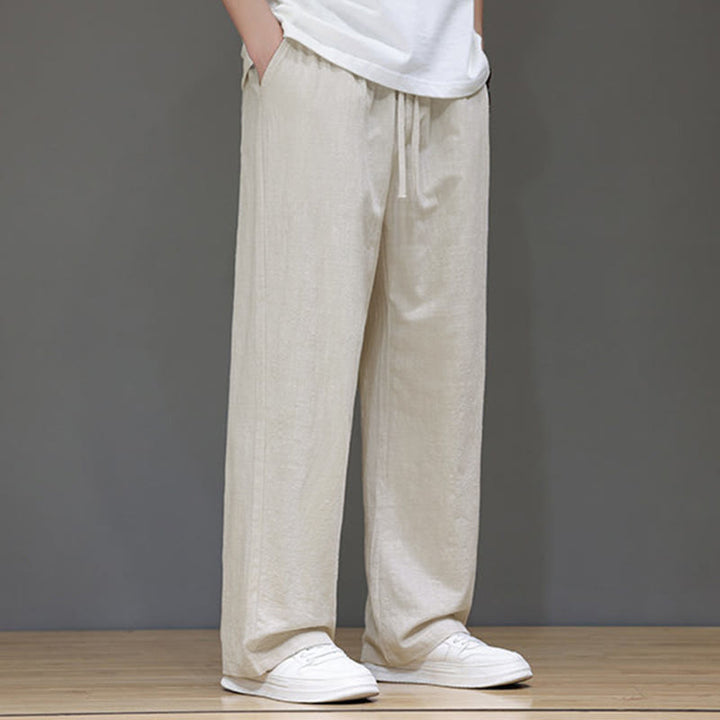 Buddha Stones Sommer-Herrenhose mit geradem Bein und Taschen - image 13