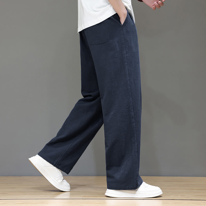 Buddha Stones Sommer-Herrenhose mit geradem Bein und Taschen - image 2