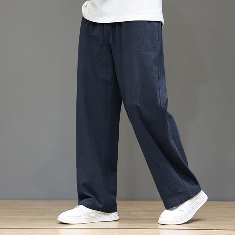 Buddha Stones Sommer-Herrenhose mit geradem Bein und Taschen - SteelBlue - US/ UK/AU46, EU56 (5XL) - image 0