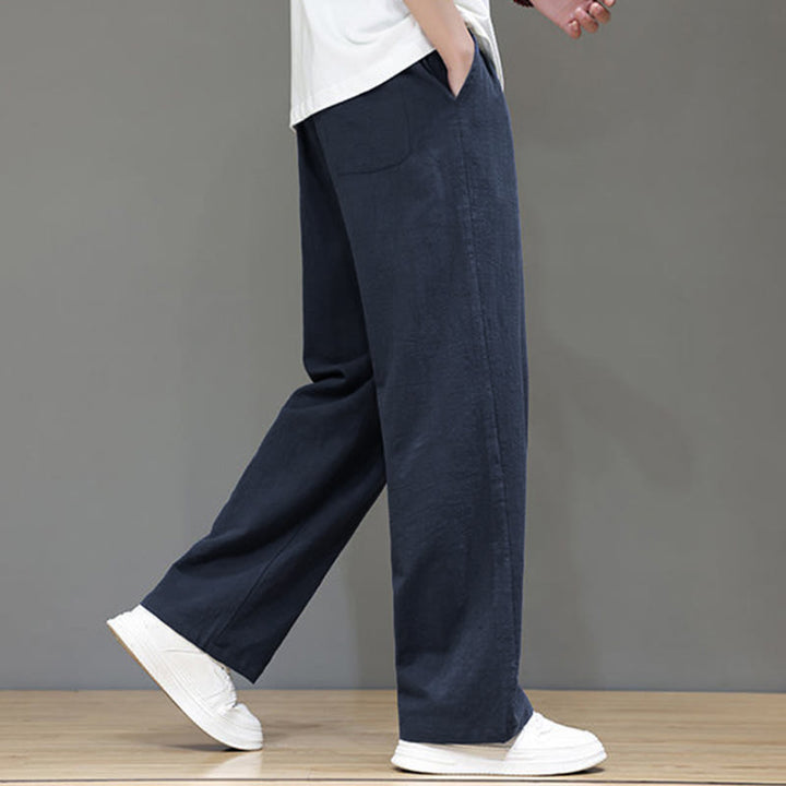 Buddha Stones Sommer-Herrenhose mit geradem Bein und Taschen - image 7