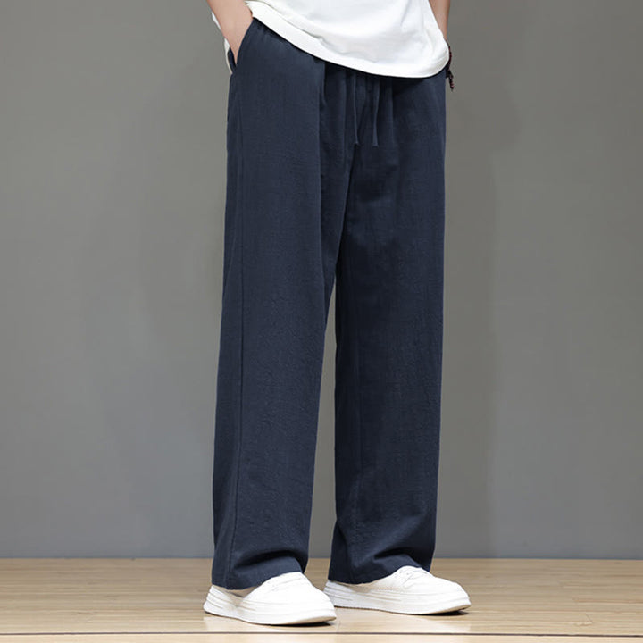 Buddha Stones Sommer-Herrenhose mit geradem Bein und Taschen - image 8