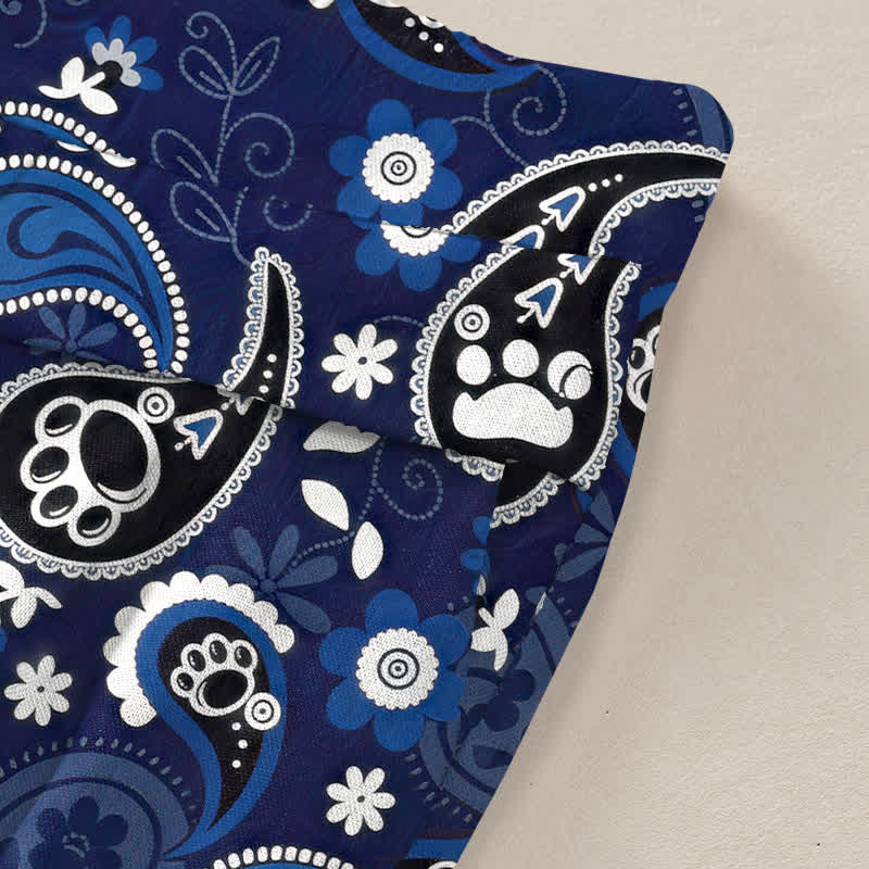 Buddha Stones Baumwoll-Leinen-Hose mit Vintage-Paisley-Blumenmuster, elastischem Bund, weitem Bein und Taschen - image 3