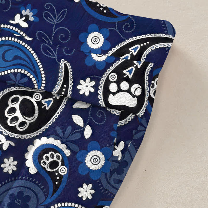 Buddha Stones Baumwoll-Leinen-Hose mit Vintage-Paisley-Blumenmuster, elastischem Bund, weitem Bein und Taschen - image 3