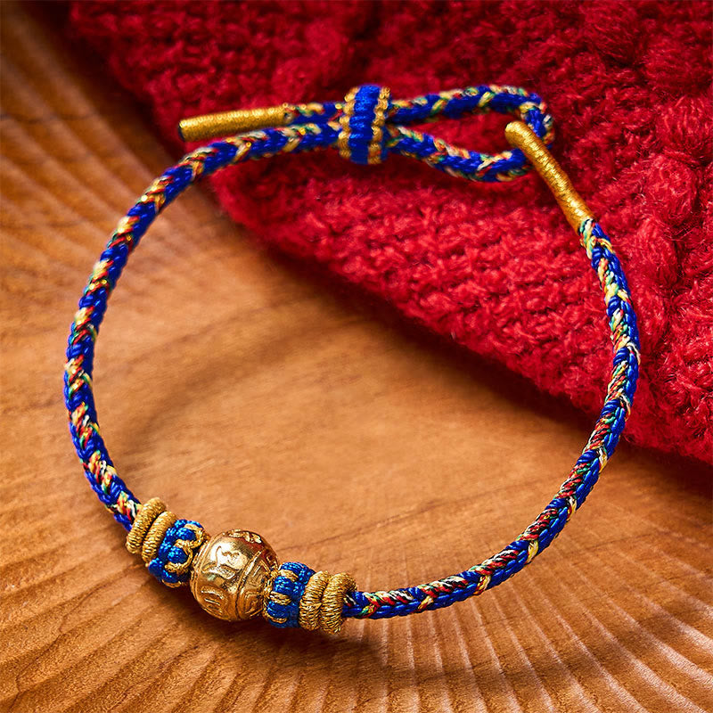 Buddha Stones Handgewebtes Om Mani Padme Hum Friedensarmband - image 2