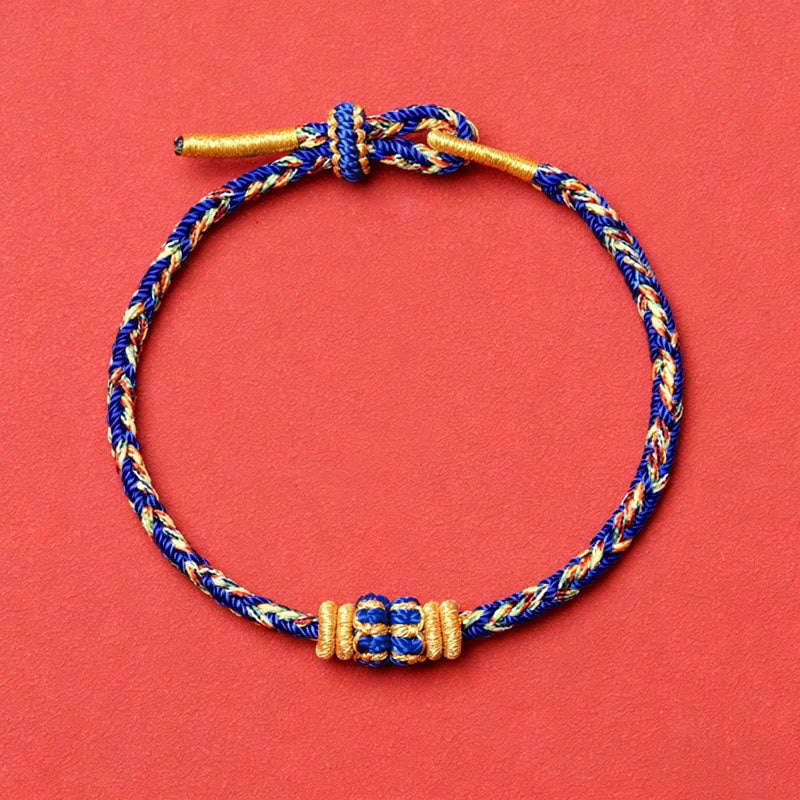 Buddha Stones Handgewebtes Armband mit Koi-Fisch-Glückssymbol - Blau ohne Zubehör - image 10