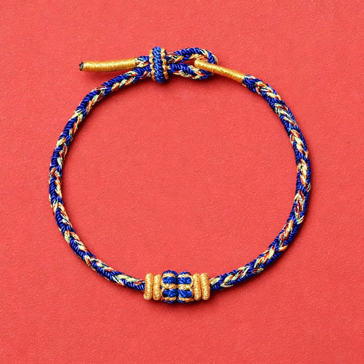 Buddha Stones Handgewebtes Armband mit Koi-Fisch-Glückssymbol - Blau ohne Zubehör - image 10