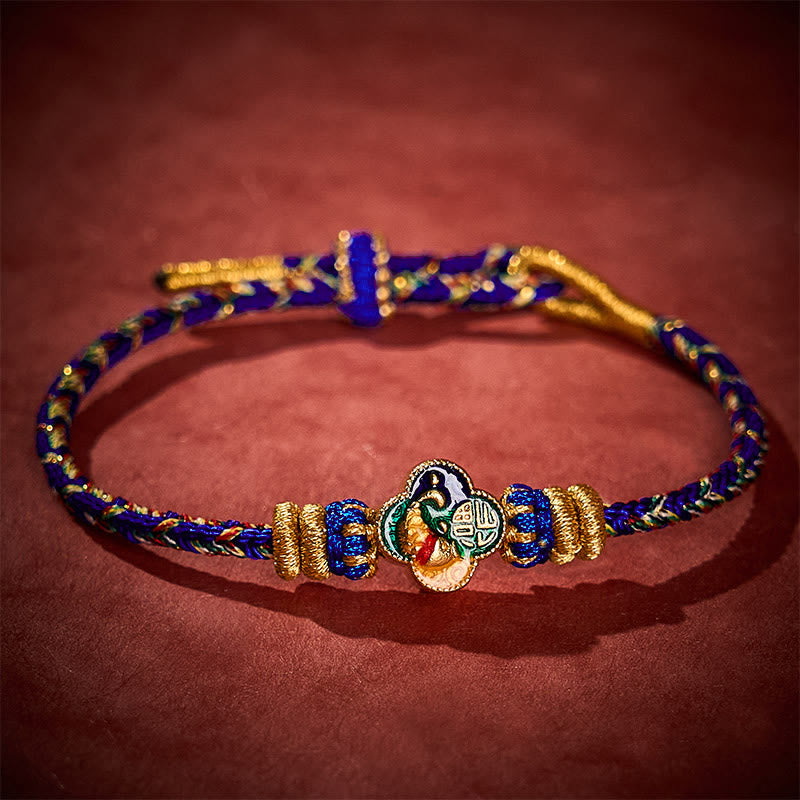 Buddha Stones Handgewebtes Seilarmband mit Koi-Fisch-Motiv und Fu-Zeichen - image 17