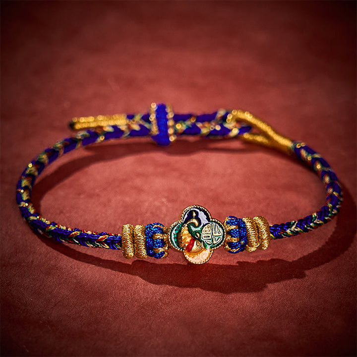 Buddha Stones Handgewebtes Seilarmband mit Koi-Fisch-Motiv und Fu-Zeichen - image 17