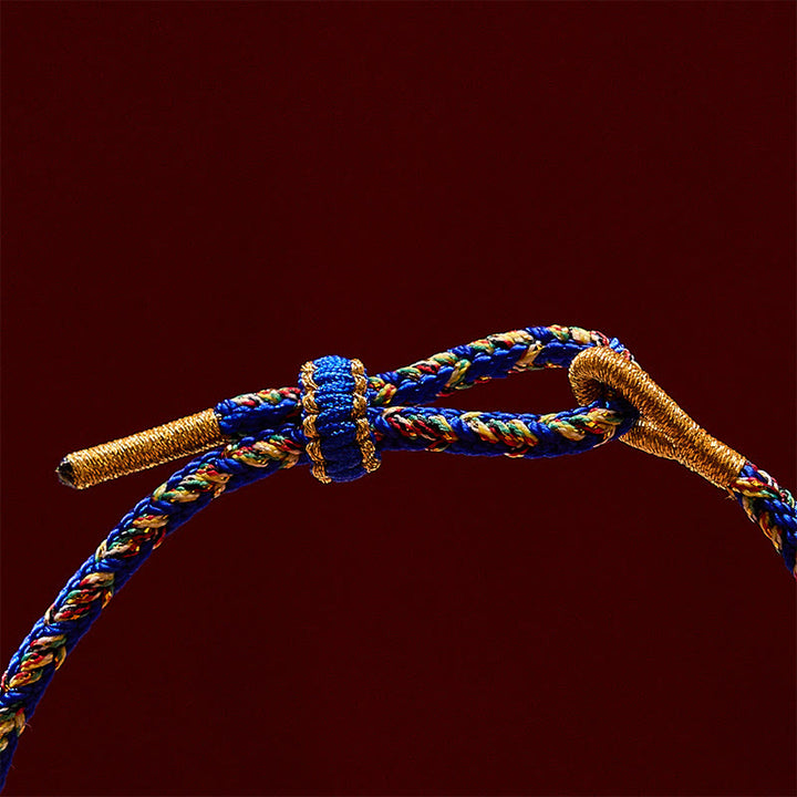 Buddha Stones Handgewebtes Armband aus doppeltem goldenem Koi-Fisch-Seil - image 12