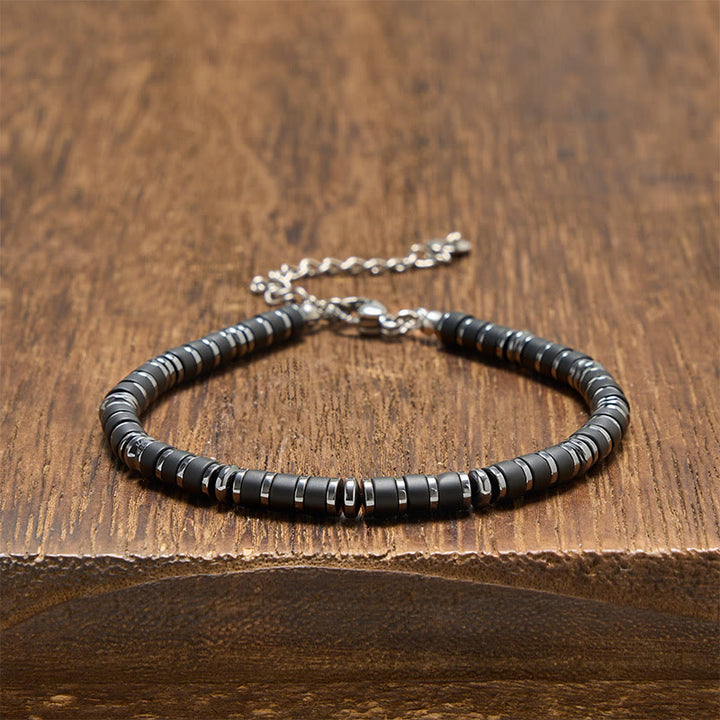 Buddha Stones Armband aus natürlichen Lapislazuli-Amethyst-Perlen mit mattiertem Stein - Mattierter Stein (Handgelenkumfang: 15-18 cm) - image 10