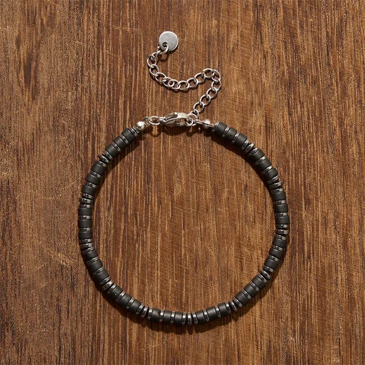 Buddha Stones Armband aus natürlichen Lapislazuli-Amethyst-Perlen mit mattiertem Stein - image 11
