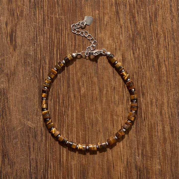 Buddha Stones Armband aus Amethyst, Tigerauge, Rosenquarz, Blauem Fleckenjaspis und schwarzem Obsidian - image 6