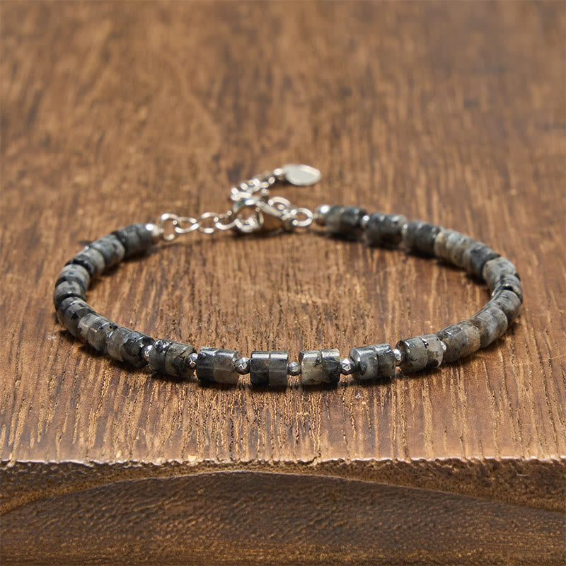 Buddha Stones Armband aus Amethyst, Tigerauge, Rosenquarz, Blauem Fleckenjaspis und schwarzem Obsidian - Schwarzer Glitzerstein (Handgelenkumfang: 16-18 cm) - image 35