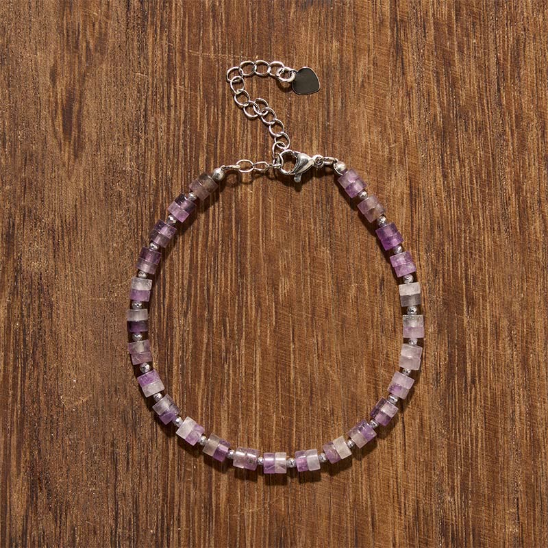Buddha Stones Armband aus Amethyst, Tigerauge, Rosenquarz, Blauem Fleckenjaspis und schwarzem Obsidian - image 1