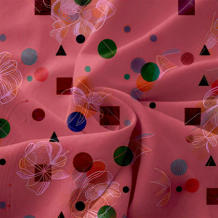 Buddha Stones Lässiges, ärmelloses Midikleid für Damen mit verspieltem geometrischem Punktmuster und Taschen - image 3