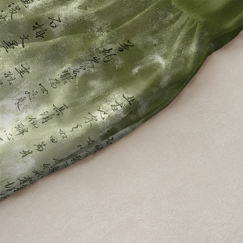 Buddha Stones Sommerliches, lässiges, ärmelloses Midikleid für Damen mit Taschen und Bambus-Landschaftsmuster - image 2