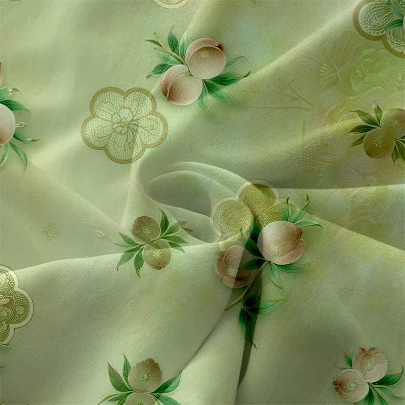 Buddha Stones Lässiges, ärmelloses Sommerkleid für Damen mit rosa Blumen- und Blättermuster und Taschen - image 3