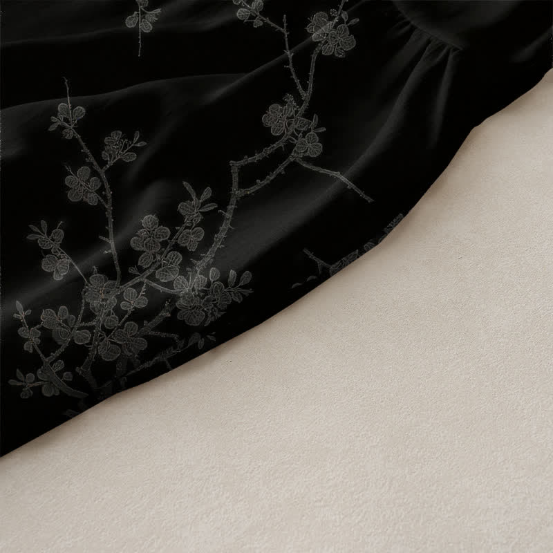 Buddha Stones Lässiges, sommerliches Damen-Midikleid mit Vintage-Blumenmuster und Taschen - image 2
