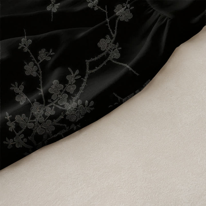 Buddha Stones Lässiges, sommerliches Damen-Midikleid mit Vintage-Blumenmuster und Taschen - image 2