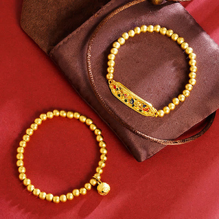 Buddha Stones Kupfernes Armband mit Pfauenmotiv, emailliert, Symbol für Selbstvertrauen, Perlen - image 8