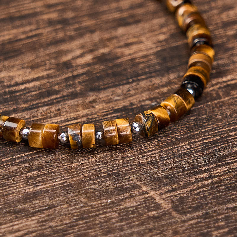 Buddha Stones Armband aus Amethyst, Tigerauge, Rosenquarz, Blauem Fleckenjaspis und schwarzem Obsidian - image 7