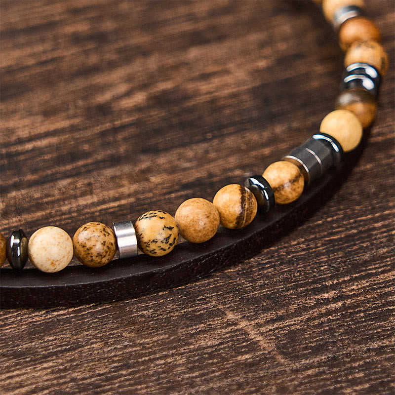 Buddha Stones Lapislazuli Truth Doppelwickel-Lederarmband - image 28