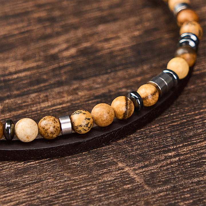 Buddha Stones Lapislazuli Truth Doppelwickel-Lederarmband - image 28