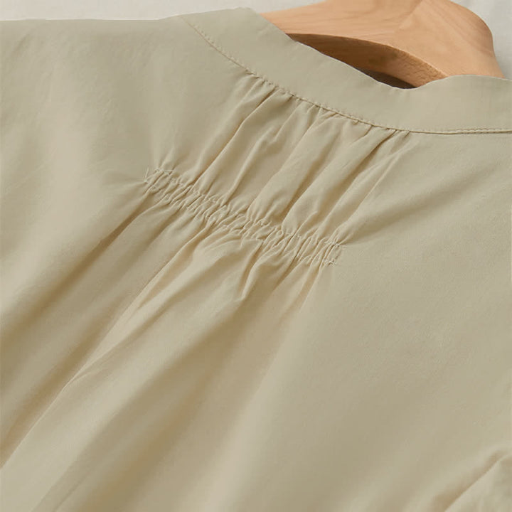 Damenbluse mit Dreiviertelärmeln und Schnürknöpfen im Buddha Stones -Design - image 12