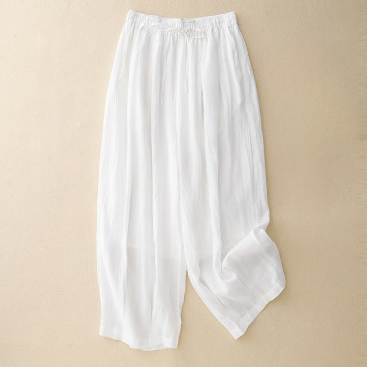 Buddha Stones Lässige, lockere, doppellagige, kurze Hose in 7-8 Länge für Damen mit Taschen - Weiß - US14, UK/AU18, EU46 (2XL) - image 11