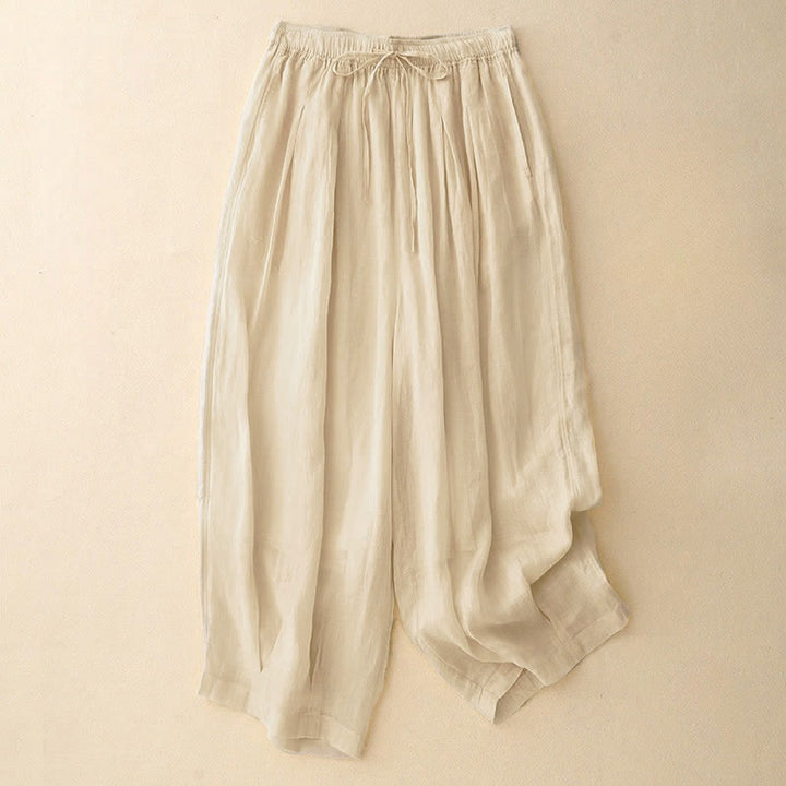 Buddha Stones Lässige, lockere, doppellagige, kurze Hose in 7-8 Länge für Damen mit Taschen - Beige - US14, UK/AU18, EU46 (2XL) - image 21