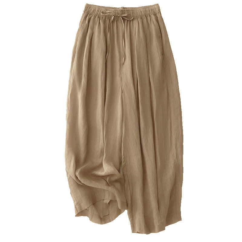 Buddha Stones Lässige, lockere, doppellagige, kurze Hose in 7-8 Länge für Damen mit Taschen - image 5
