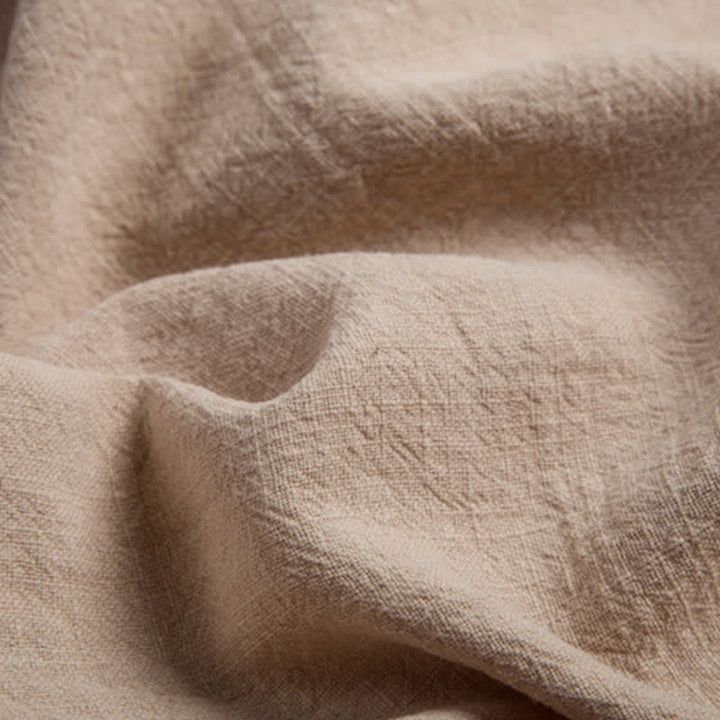 Buddha Stones Lässiger Kimono im Tang-Stil aus einfarbigem Ramie mit Kordelzug und Tasche für Herren. - image 9