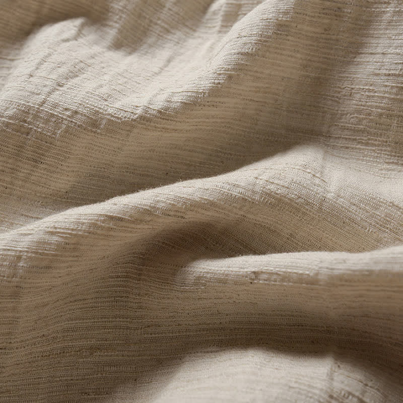 Buddha Stones Lässiger, minimalistischer Kimono für Herren aus Ramie mit einfarbigem Revers im Frühlingsstil - image 7