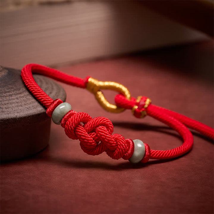 Buddha Stones Rotes Ruyi-Knoten-Schutzarmband - image 2