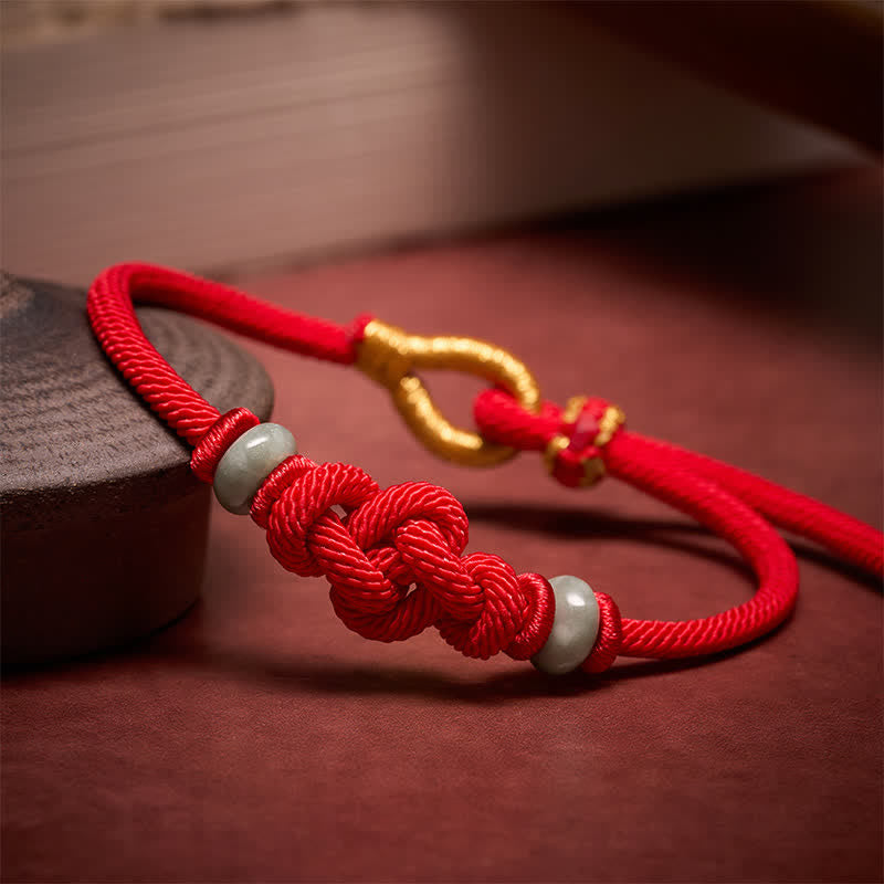 Buddha Stones Rotes Ruyi-Knoten-Schutzarmband - image 2