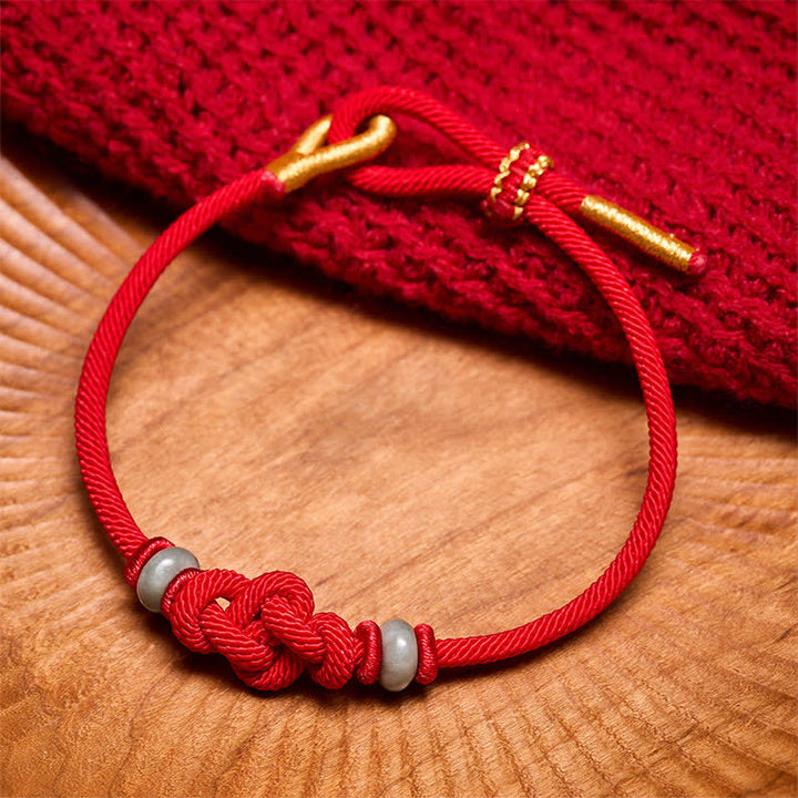 Buddha Stones Rotes Ruyi-Knoten-Schutzarmband - image 3