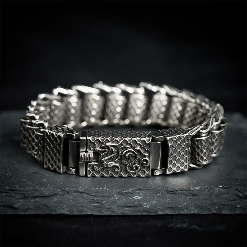 Buddha Stones Kupfernes Drachenketten-Armband - image 8