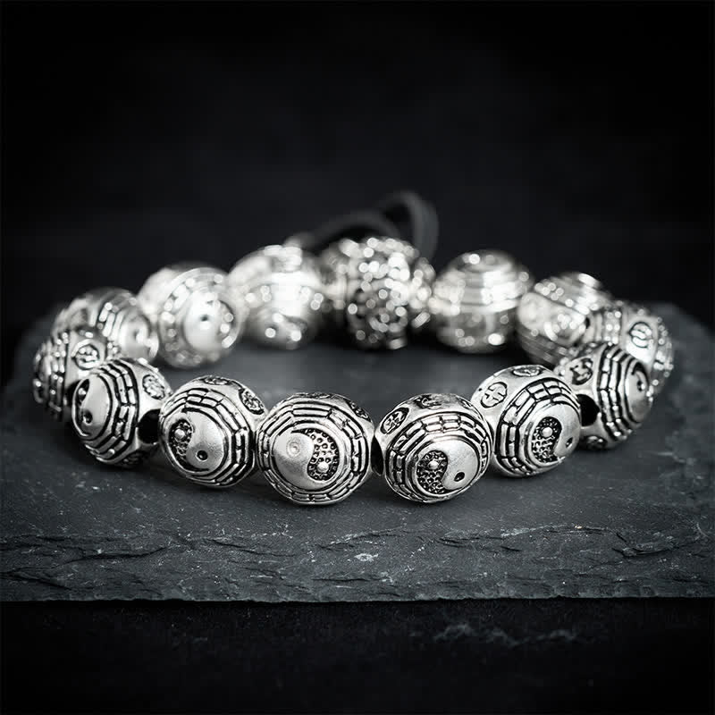 Buddha Stones Kupfer-Bagua-Yin-Yang-Harmonie-Rundperlenarmband - image 1