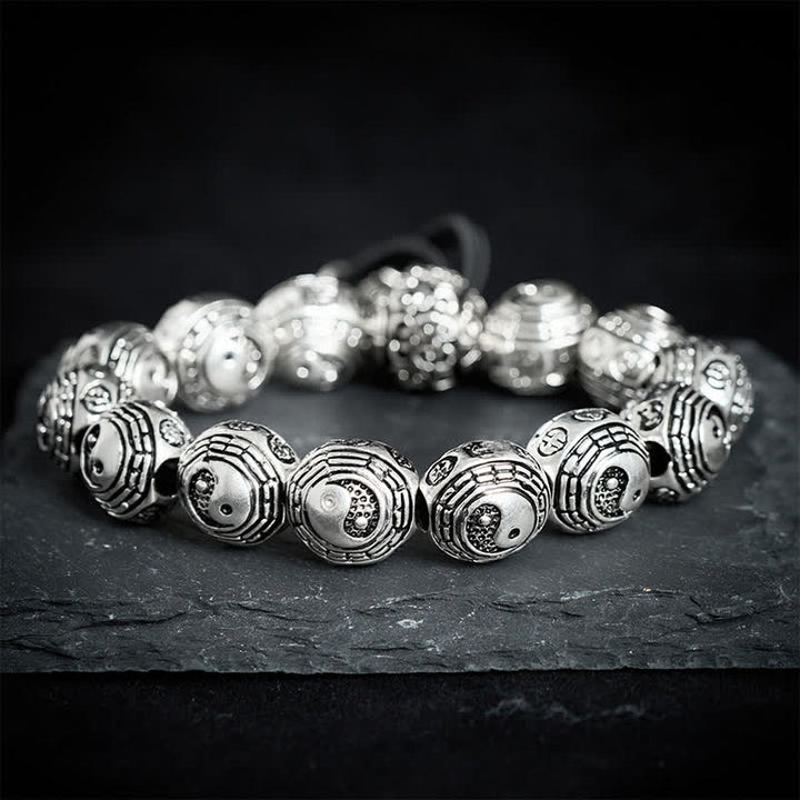 Buddha Stones Kupfer-Bagua-Yin-Yang-Harmonie-Rundperlenarmband - image 1